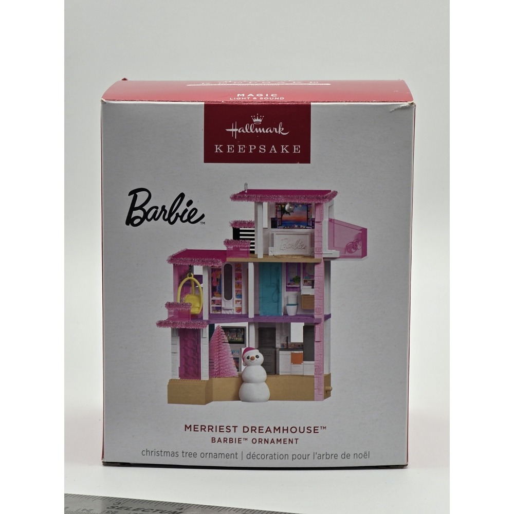 NEW Hallmark MERRIEST DREAMHOUSE Barbie Magic Keepsake Ornament NIB Light House